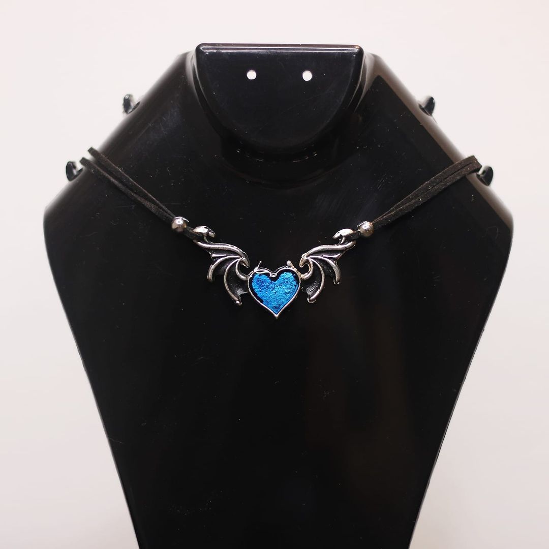 CHOKER CORAZON AZUL