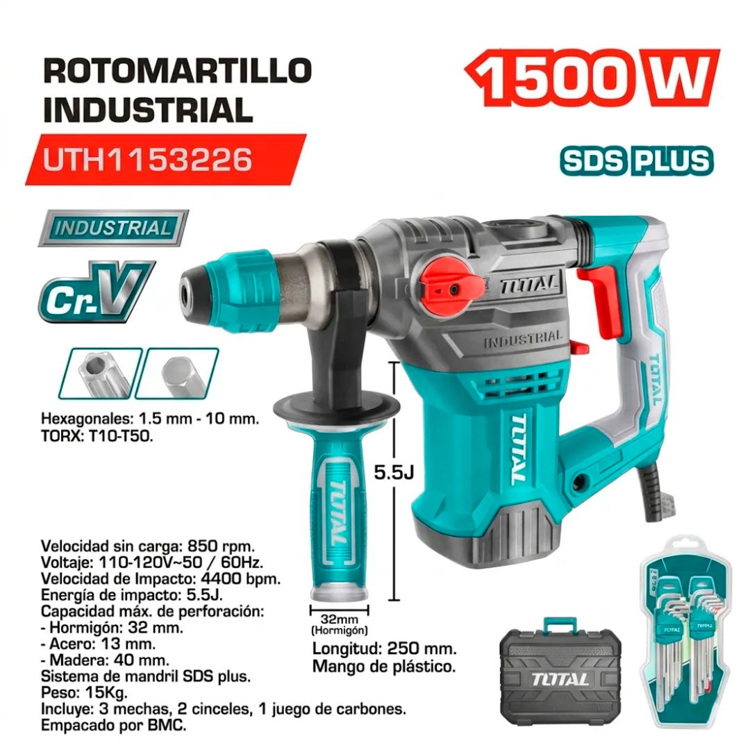 ROTOMARTILLO 1500W 4400RPM 5.5 J 110V 