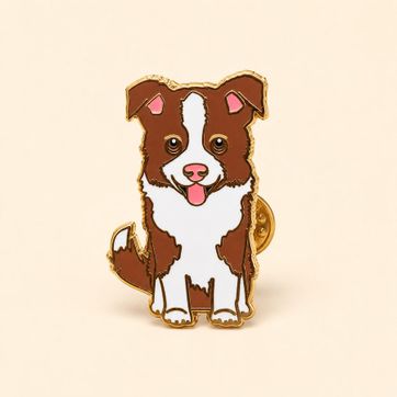 PIN BORDER COLLIE MARRÓN - imagen 1