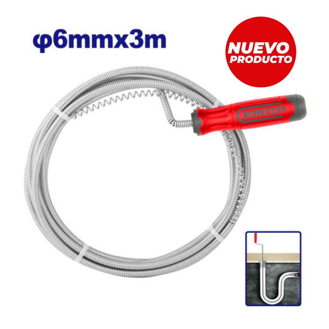EMTOP SONDA PARA DESTAPAR CAÑERIA 3MTSx6MM SUPER EMTOP