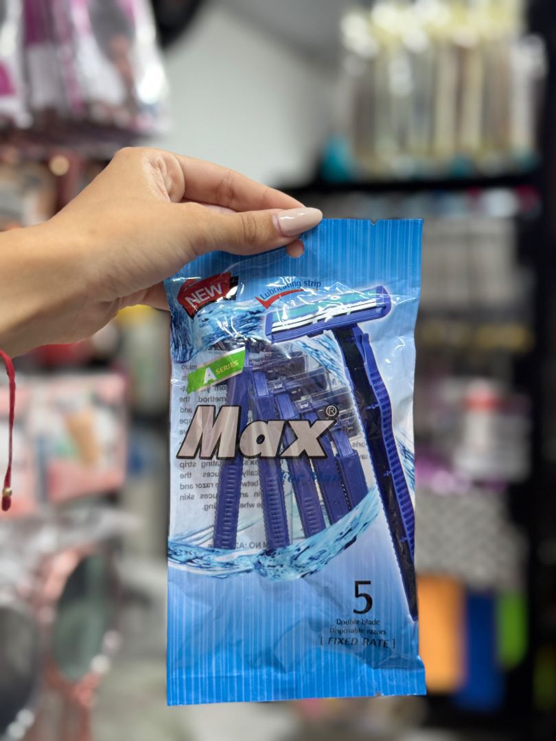 Máquinas Desechables Max Double Blade (Paquete x 5)