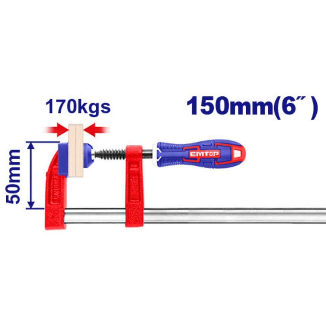 EMTOP PRENSA TIPO F 6" 50x150MM/170KG SUPER EMTOP