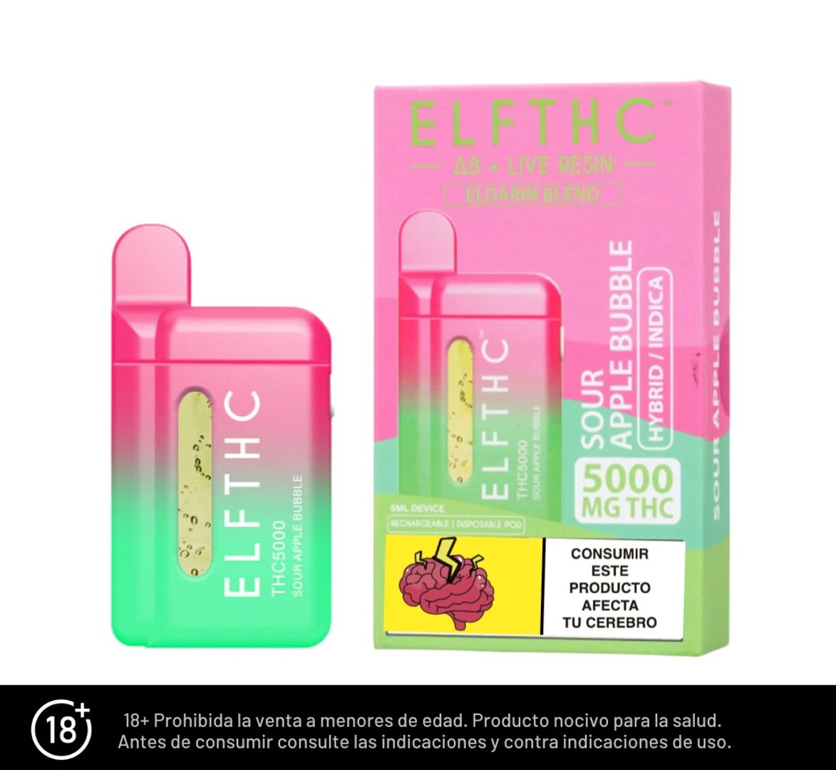 Elfbar Th5000 Sour Apple Bubble 5ml Hybrid/Indica