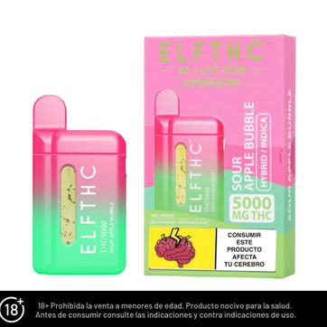 Imagen del producto Elfbar Th5000 Sour Apple Bubble 5ml Hybrid/Indica