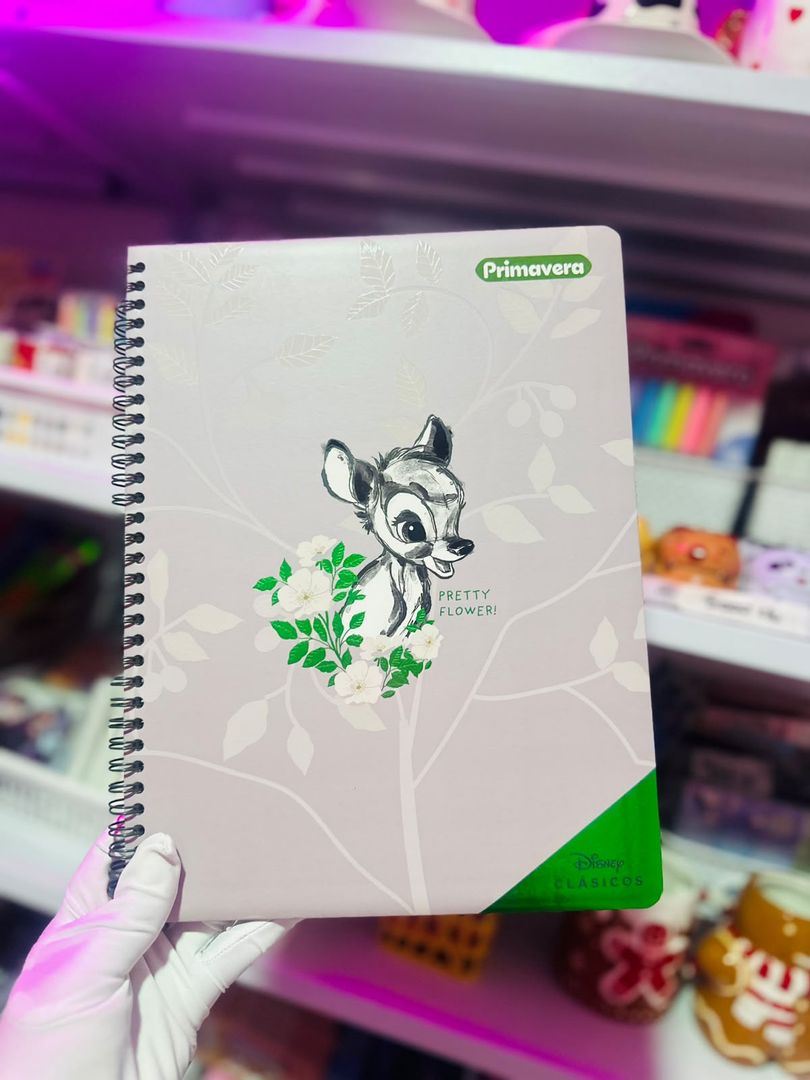 Cuaderno Argollado Grande Cuadros Bambi