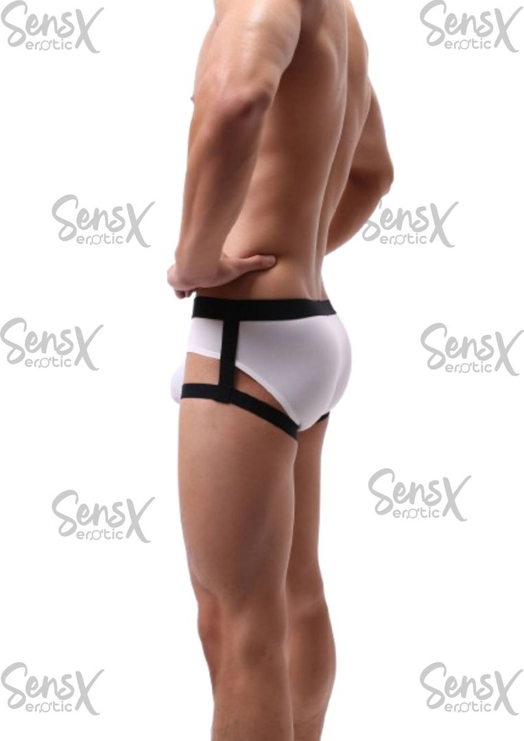 Ropa Interior De Triángulo Sólido Para Hombres Con Diseño De Calado Sexy