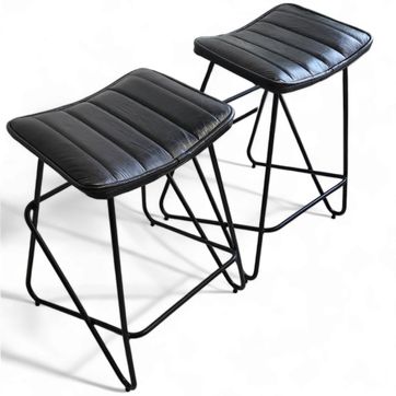 Butaco para barra en cuero - imagen 3