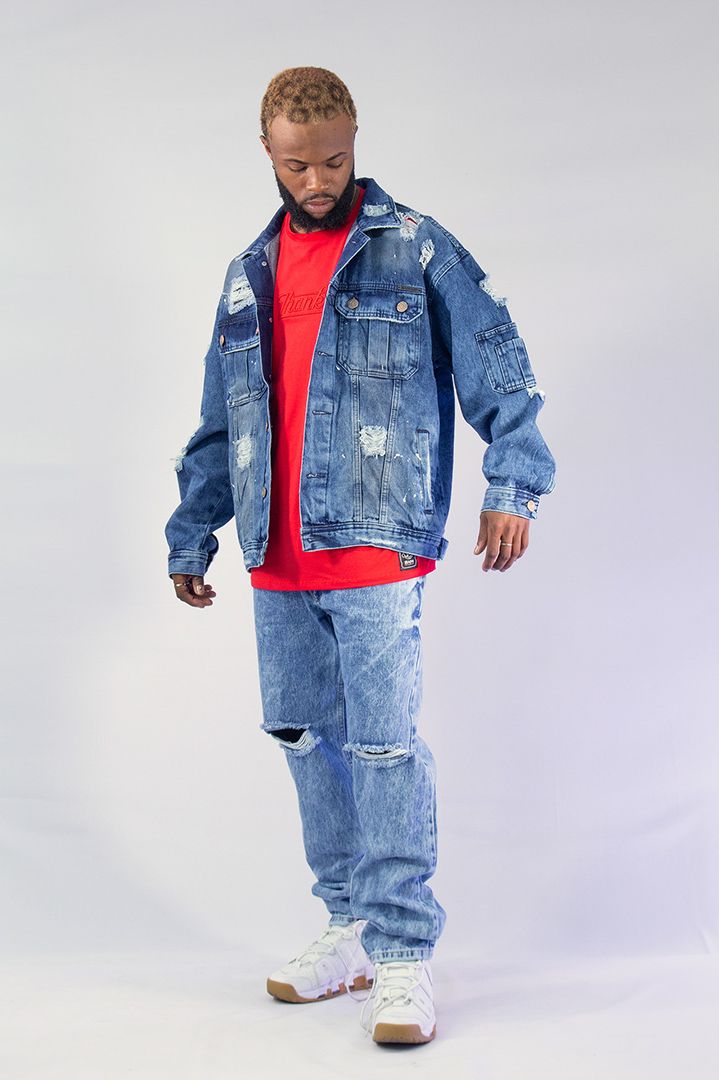 CHAQUETA OVERSIZE ROTOS 