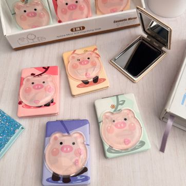 Espejos de mano cerdito Glitter  - imagen 1
