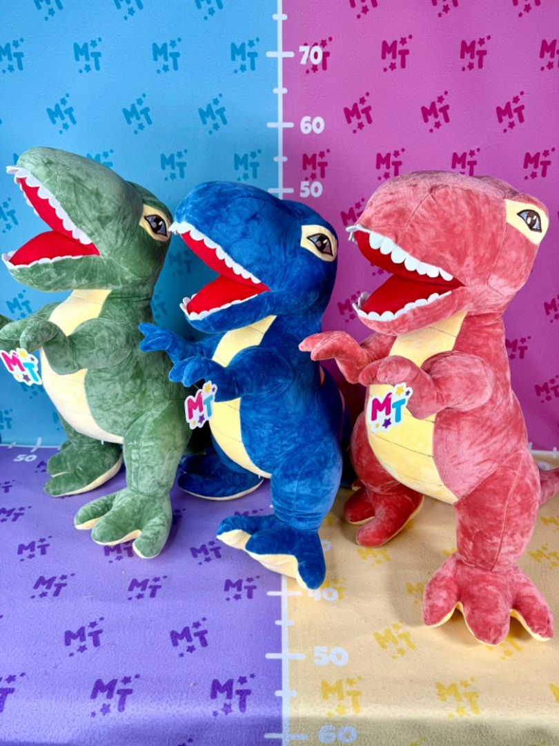 Dinosaurio rayas amarillas 50cm PLS