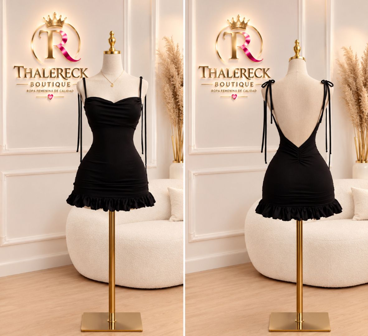 Vestido negro corto 