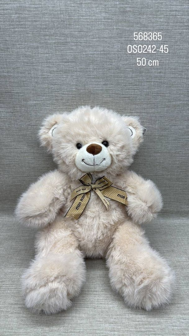 OSO CREMA CON MOÑO 50 CM
