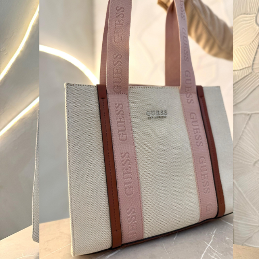 Cartera Guess Rosa/Crema