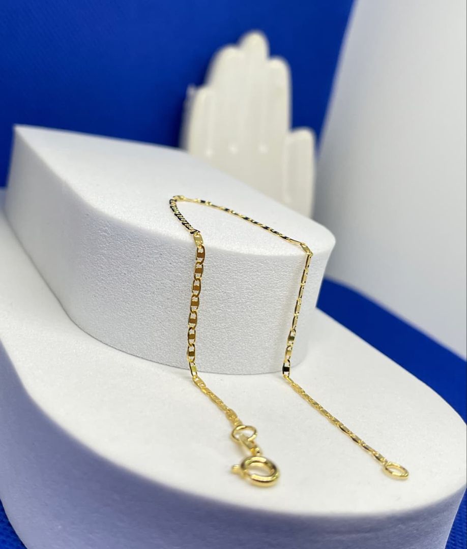 Pulsera escalera plana delgada de 18cm