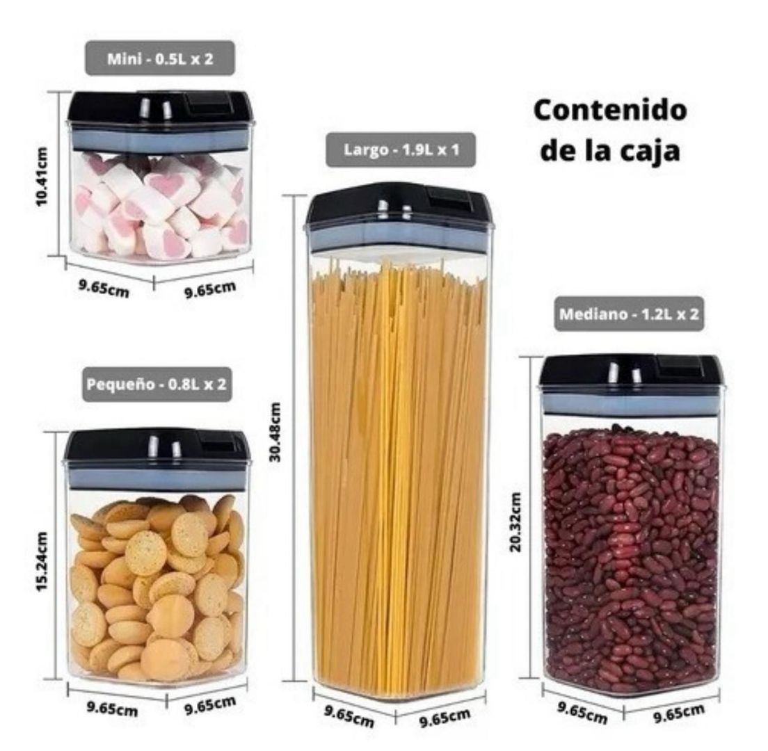 CONTENEDORES DE COCINA X 7 UNIDADES