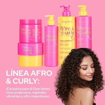 Kit Anyeluz Curly Afro (Shampoo+Acondicionador+Crema para Peinar+Mascarilla) - imagen 1