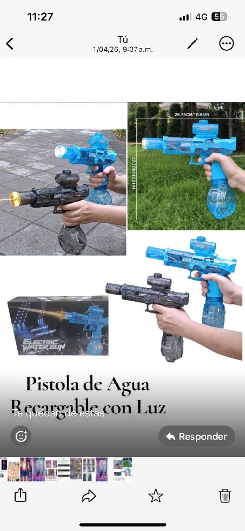 Pistola de Agua recargable 