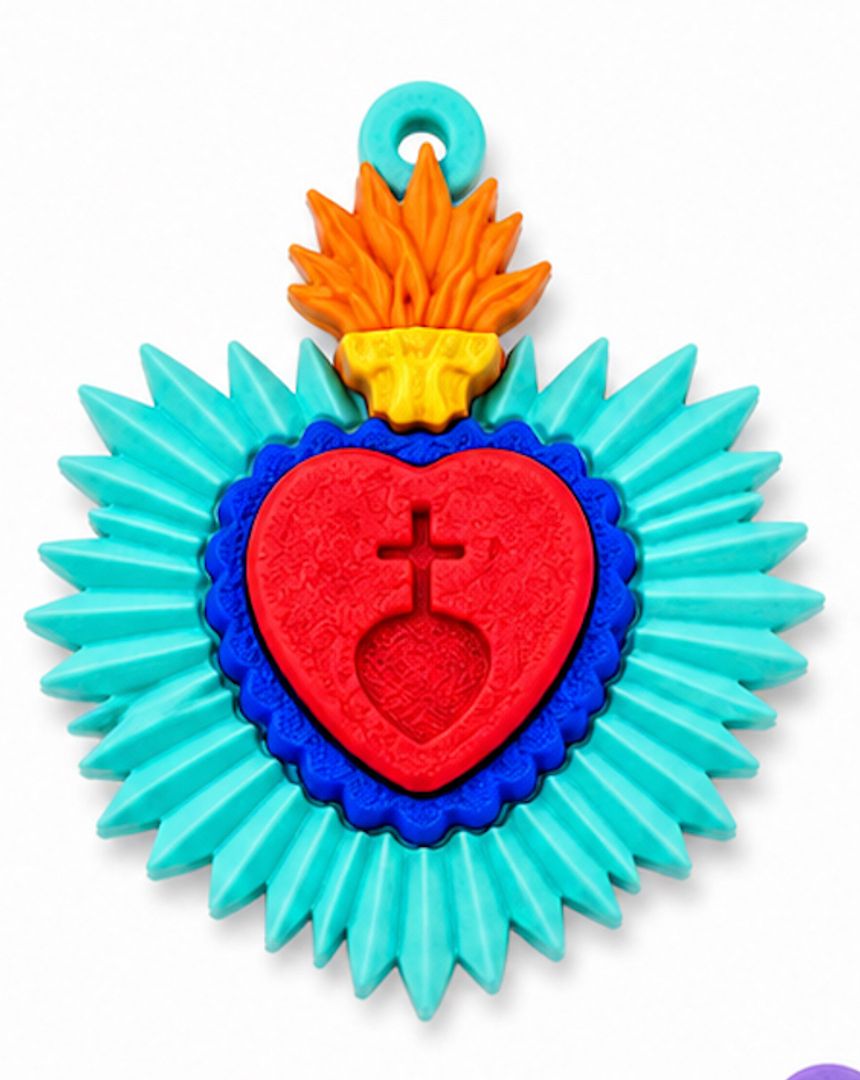 Dije Sagrado Corazon Turqueza