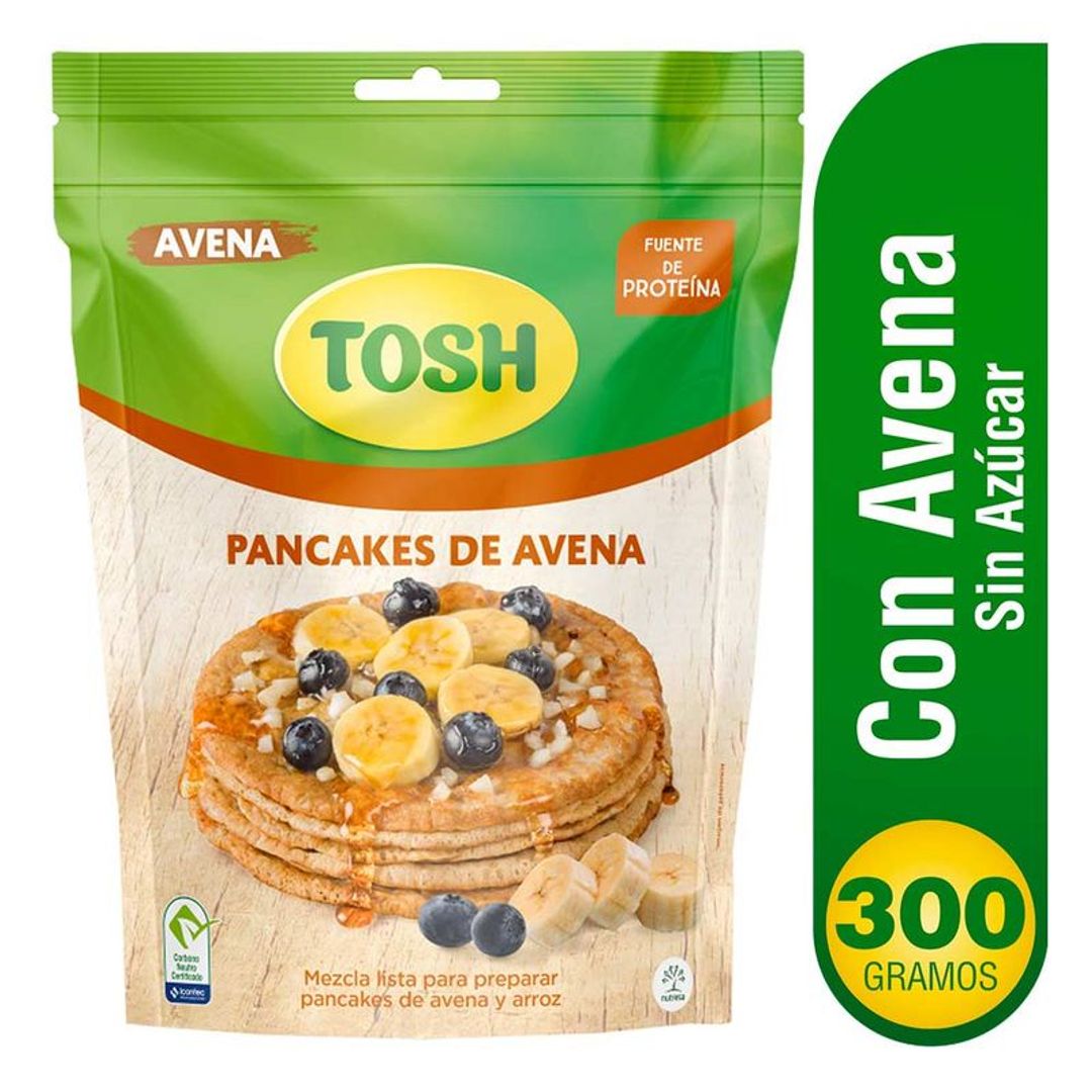 PANCAKES AVENA SIN AZUCAR TOSH*300G