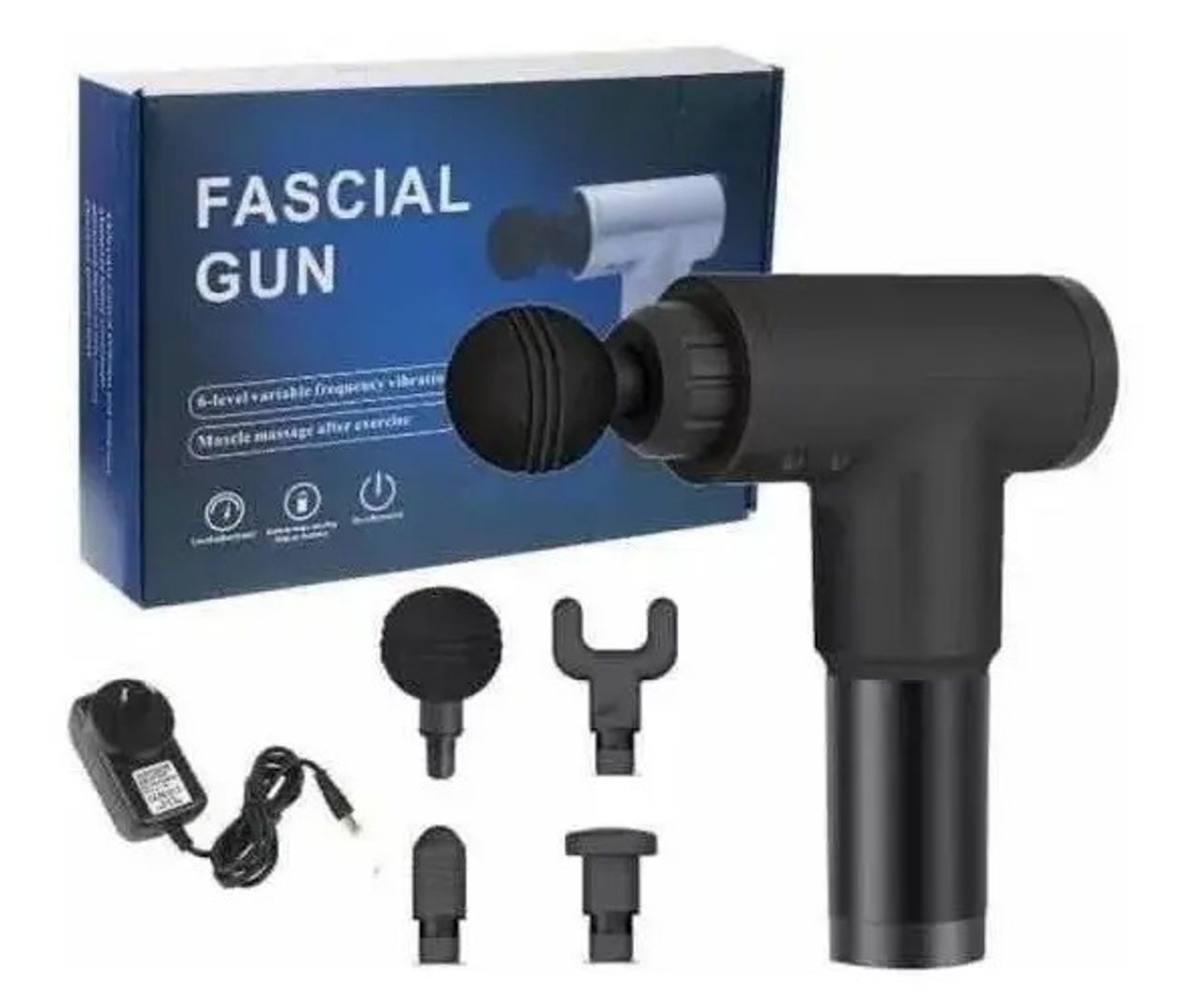Masajeador Muscular Terapéutico Inalámbrico Facial Gun Gris