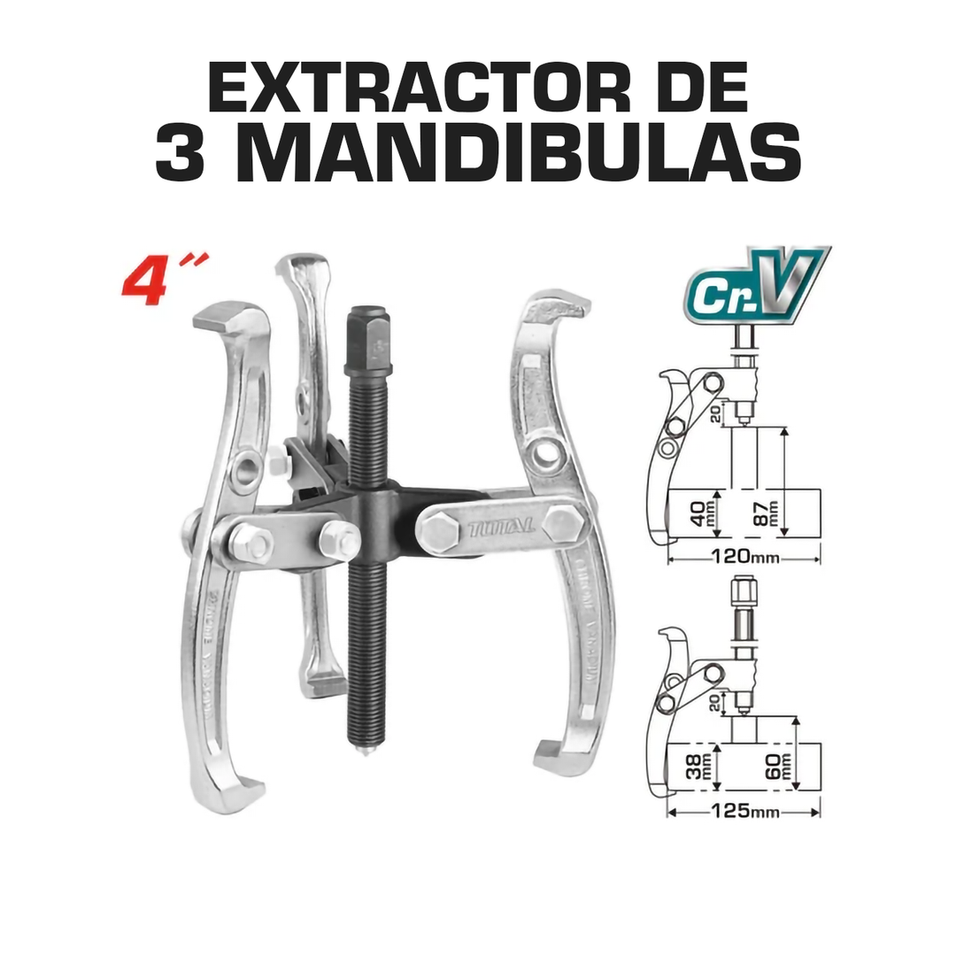 EXTRACTOR DE 3 MANDÍBULAS 4” 4000KG