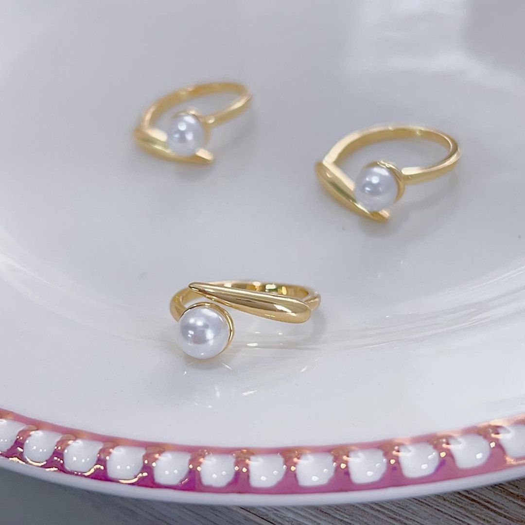 Anillos ajustables en rodio