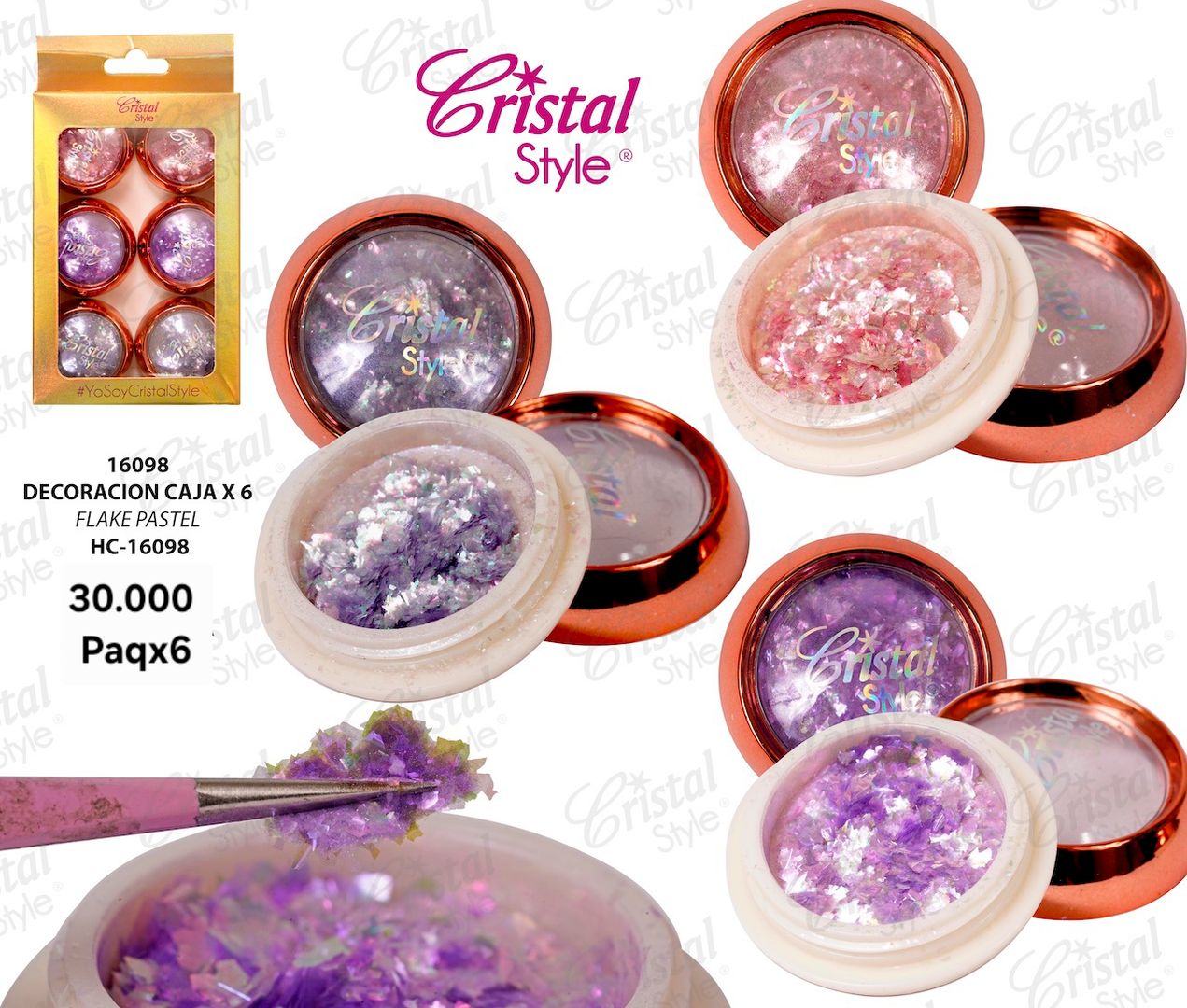 Flakes Pastel Mix Caja x 6