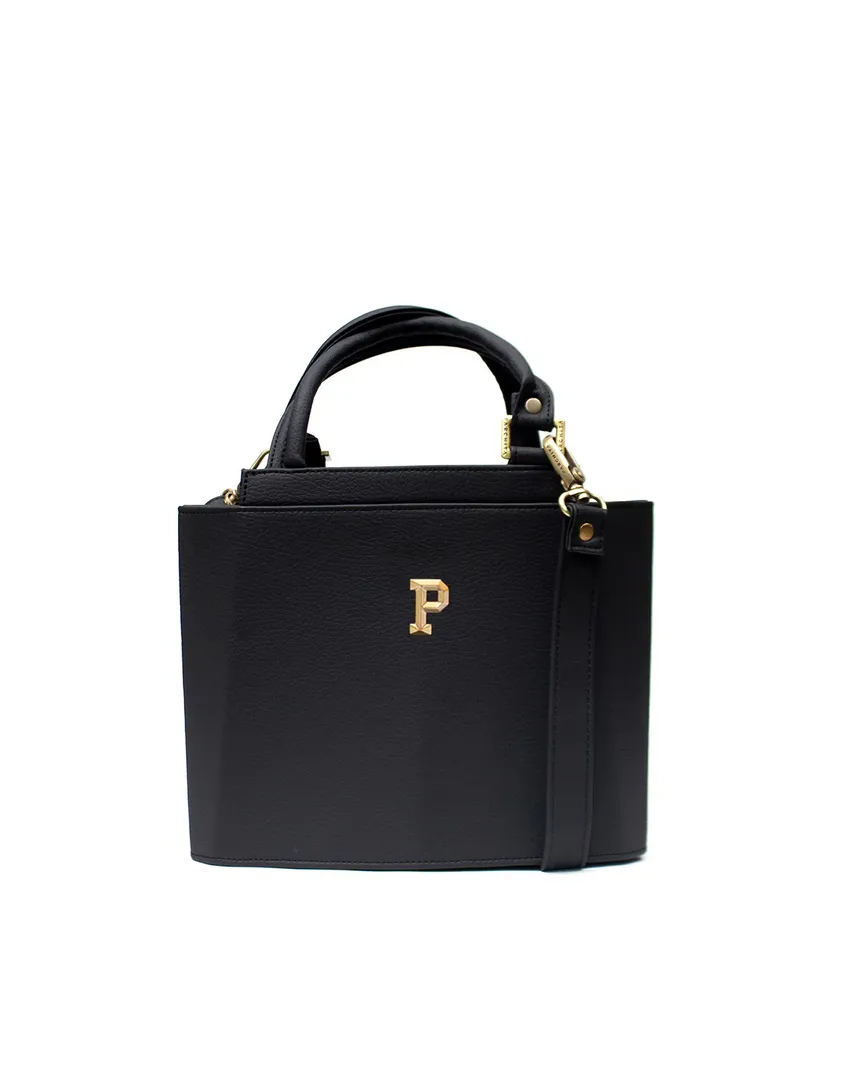 CARTERA MINI PIRAMIDAL NEGRA