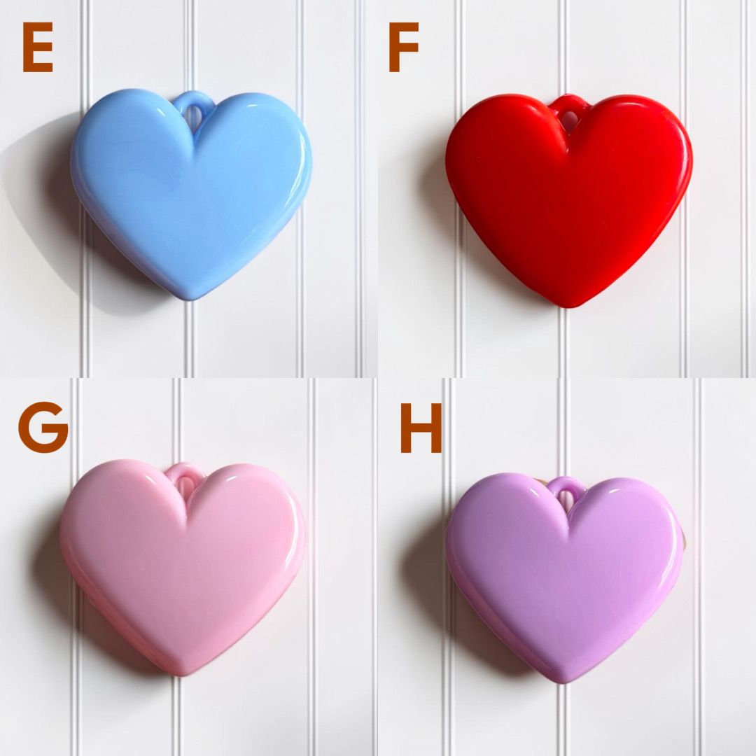 Dijes corazón Acrílico 