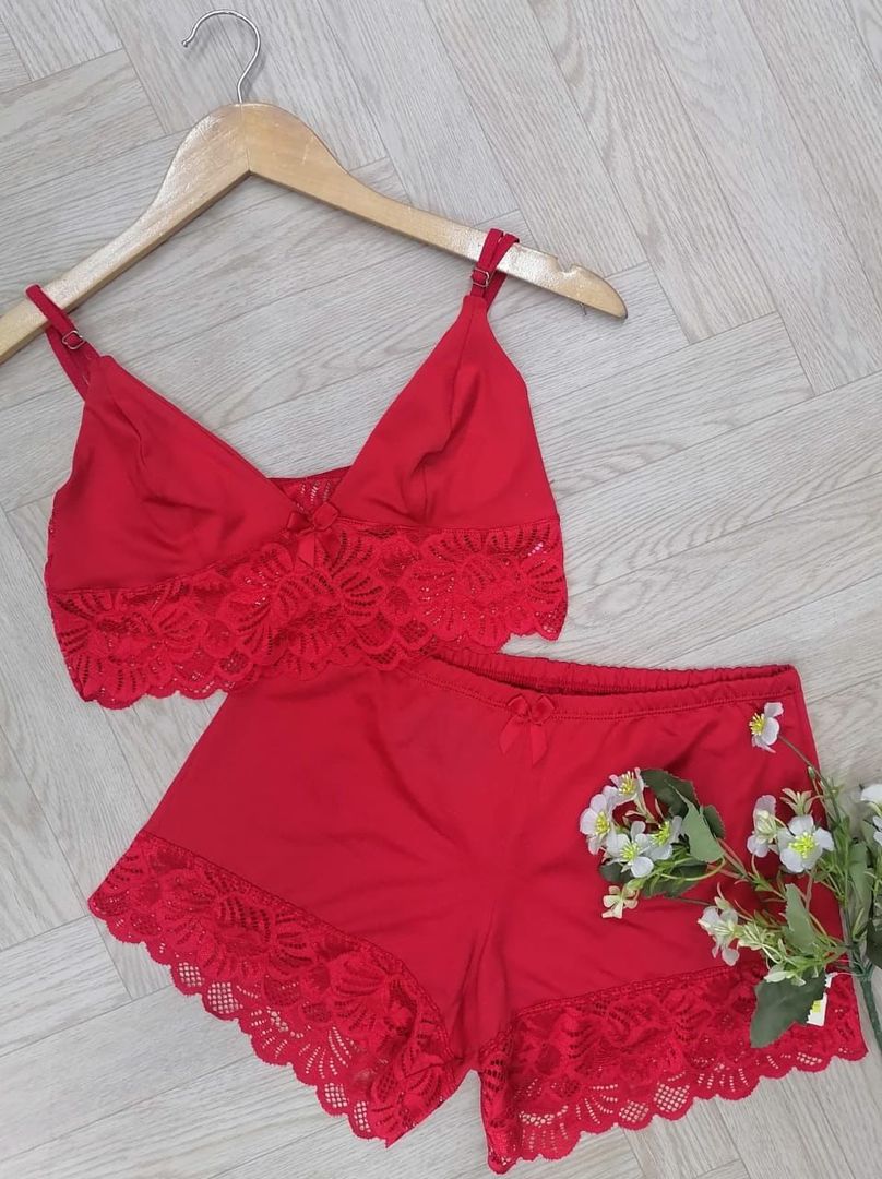 Pijama top short unicolor