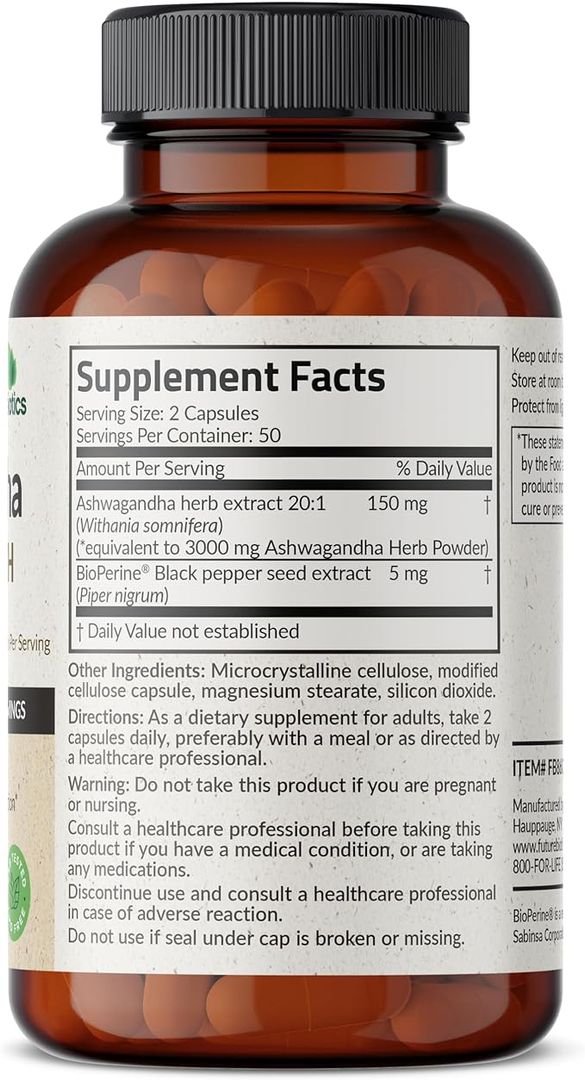 Ashwagandha  Soporte extra fuerte 100 Cáp 150 mg