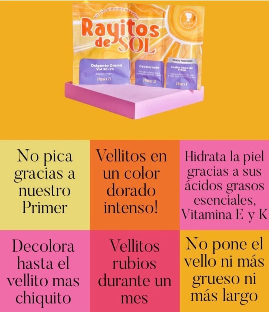 Rayitos de sol, vellos rubios 