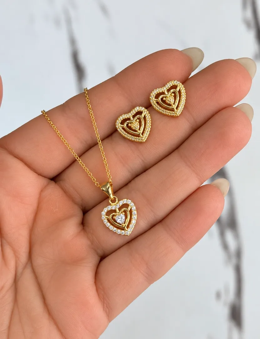 Cadena set topo corazon 
