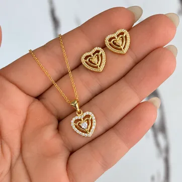Imagen del producto Cadena set topo corazon 