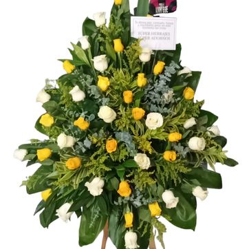 Imagen del producto rosas blancas y amarillas