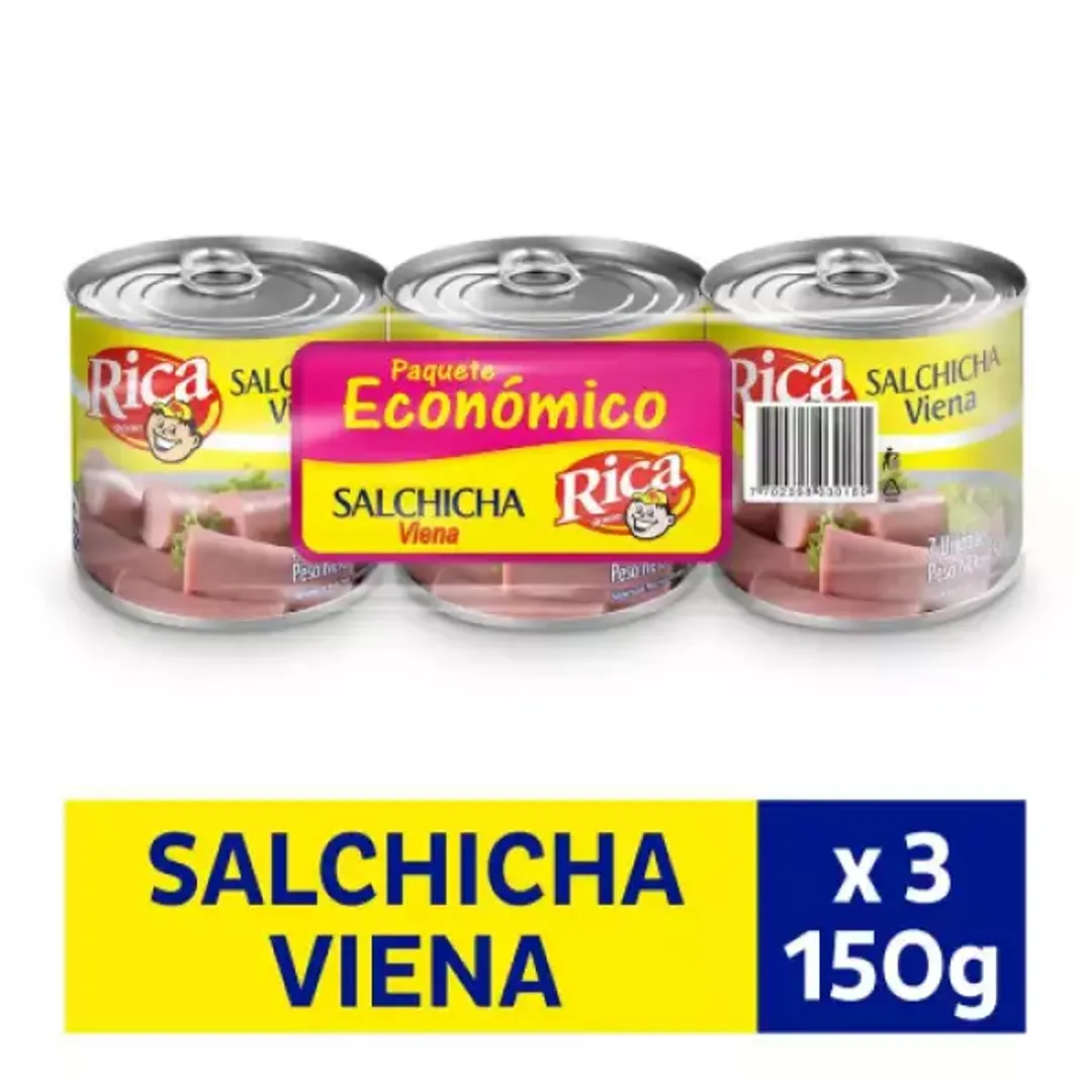 SALCHICHA VIENA RICA*3*150G