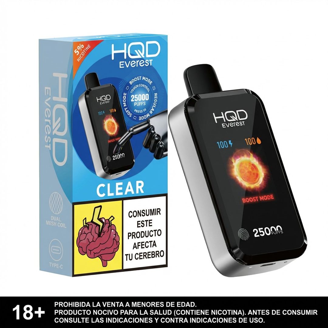 HQD Everest Clear 25.000 Puffs