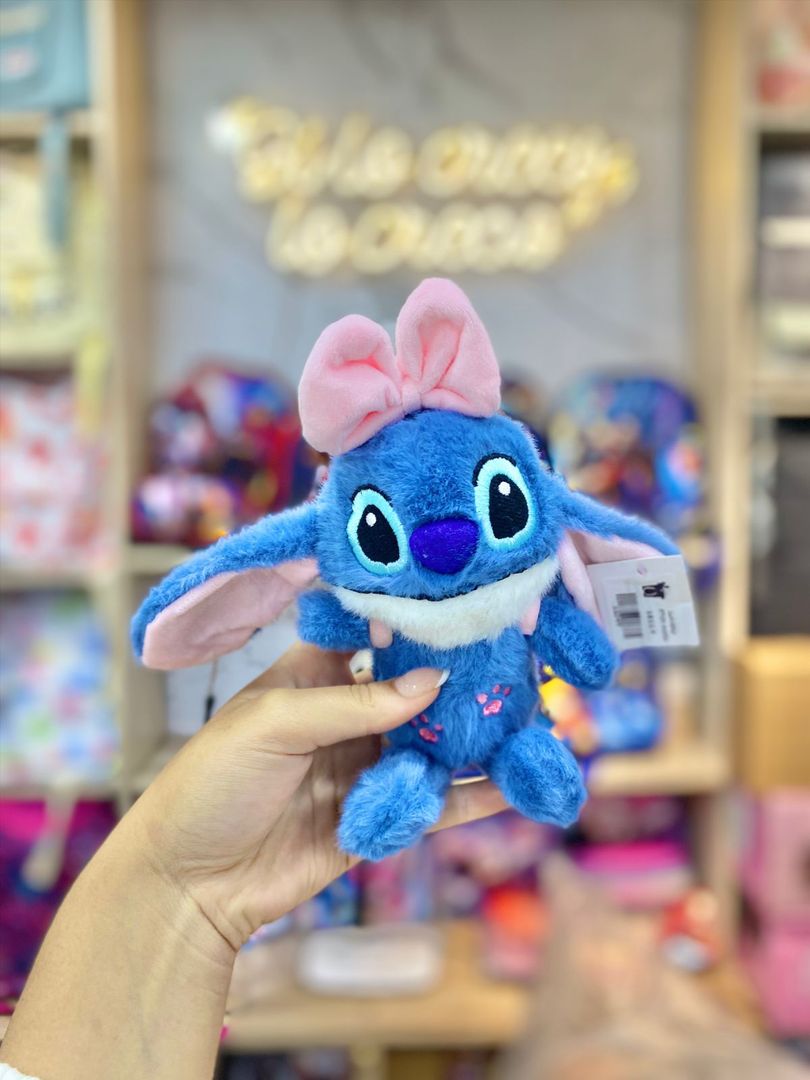 LLAVERO STITCH MORADO CON MOÑO 