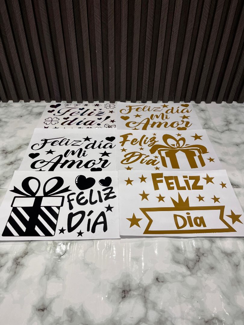 ADHESIVO PARA GLOBOS FELIZ DIA 