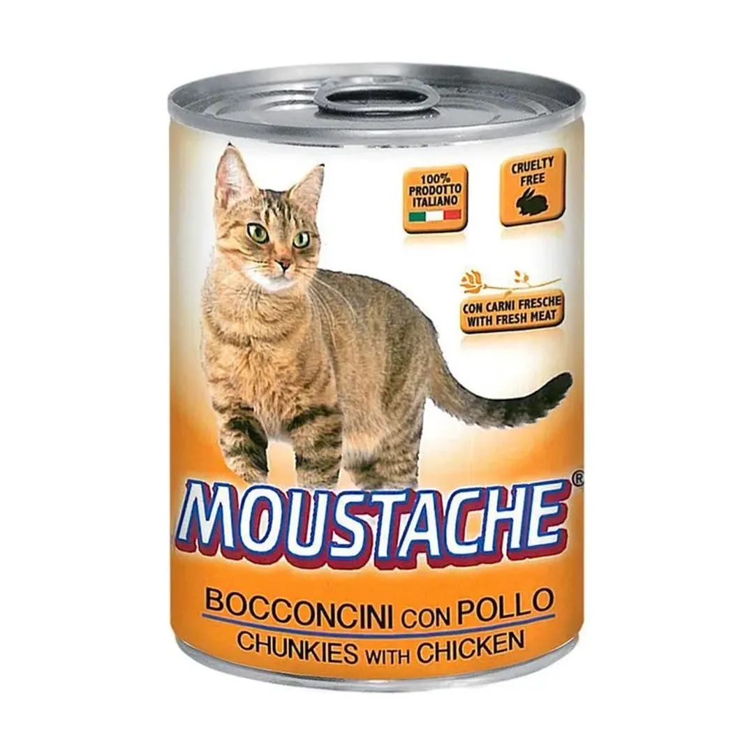 LATA CON POLLO MOUSTACHE*415G