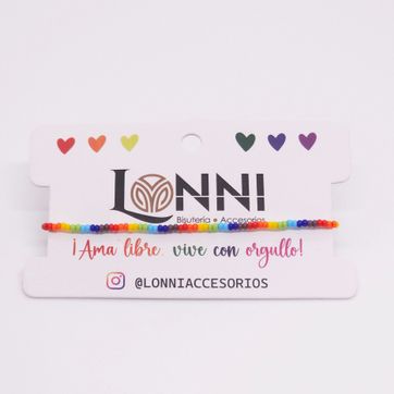 PULSERA TEJIDA COLORES DELGADA  - imagen 1