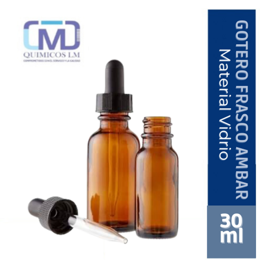 GOTERO DE VIDRIO AMBAR 30ML