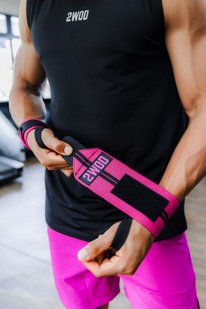 MUÑEQUERAS ELASTICAS FUCSIA 