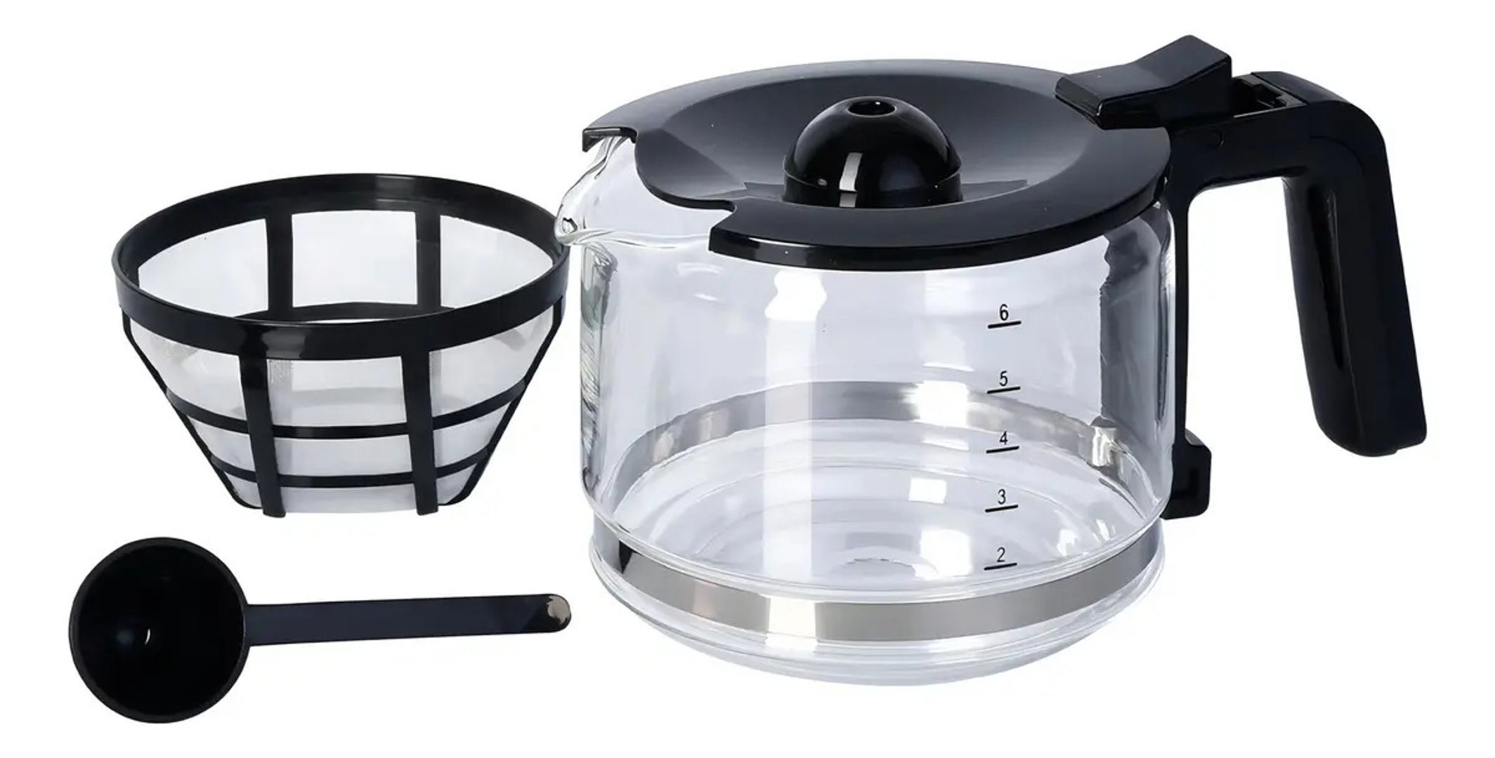 CAFETERA HOME ELEMENTS 6 TAZAS JARRA DE VIDRIO