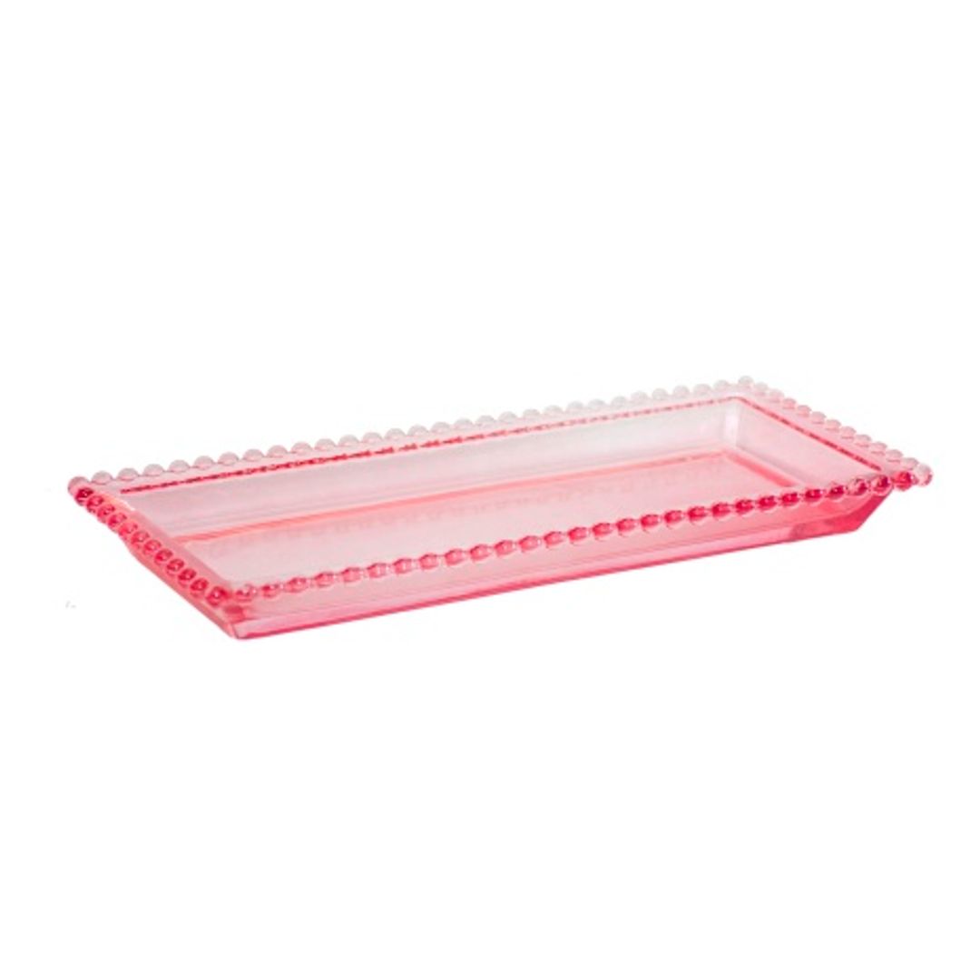  BANDEJA RECTANGULAR 27X13 PUNTOS ROSE 