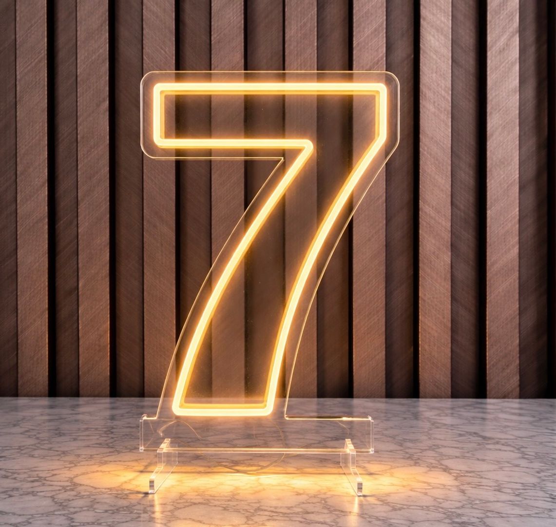 NÚMEROS LED LUZ CÁLIDA 60 CM