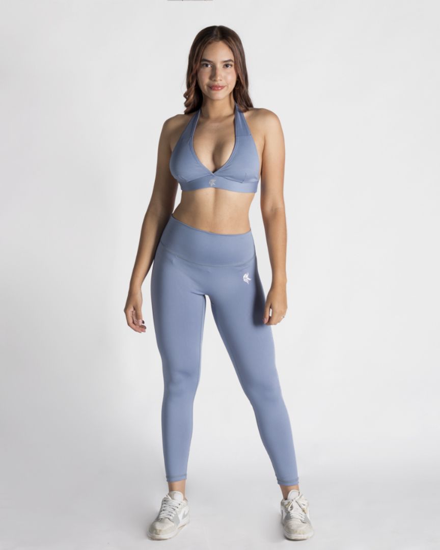 Leggings sin costura delantera tiro alto Lycra