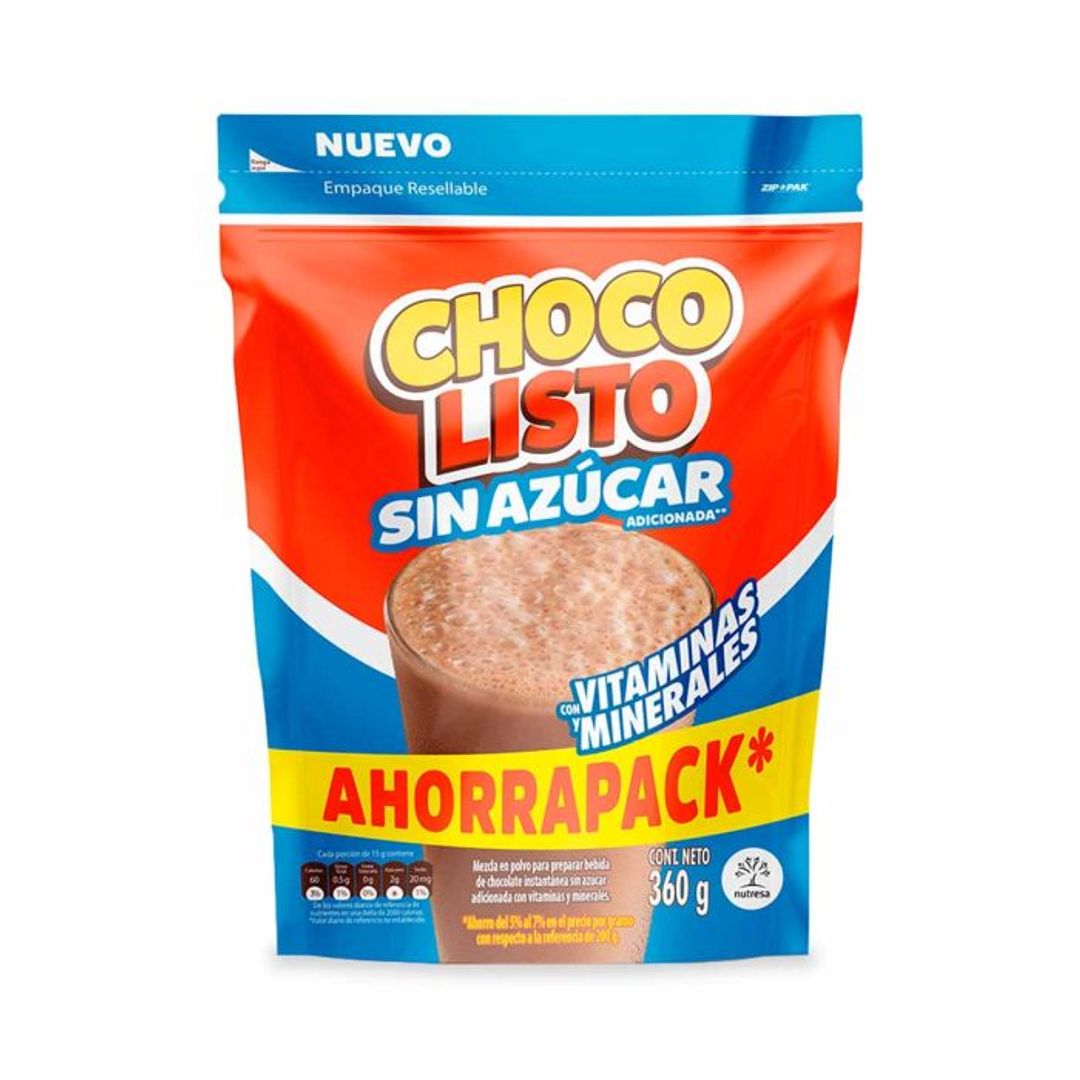CHOCOLISTO ZERO CON STEVIA*360G