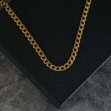 Cadena cubana 4 mm - dorada - imagen 1