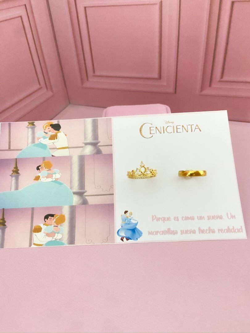 ANILLOS PAREJA CENICIENTA CORONITA